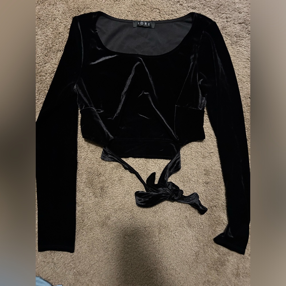 Velvet crop top